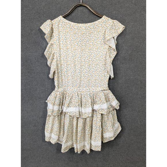 Sokie Collective The Mini Flicker Dress Womens Medium Micro Ditzy Floral Tiered - Picture 8 of 13
